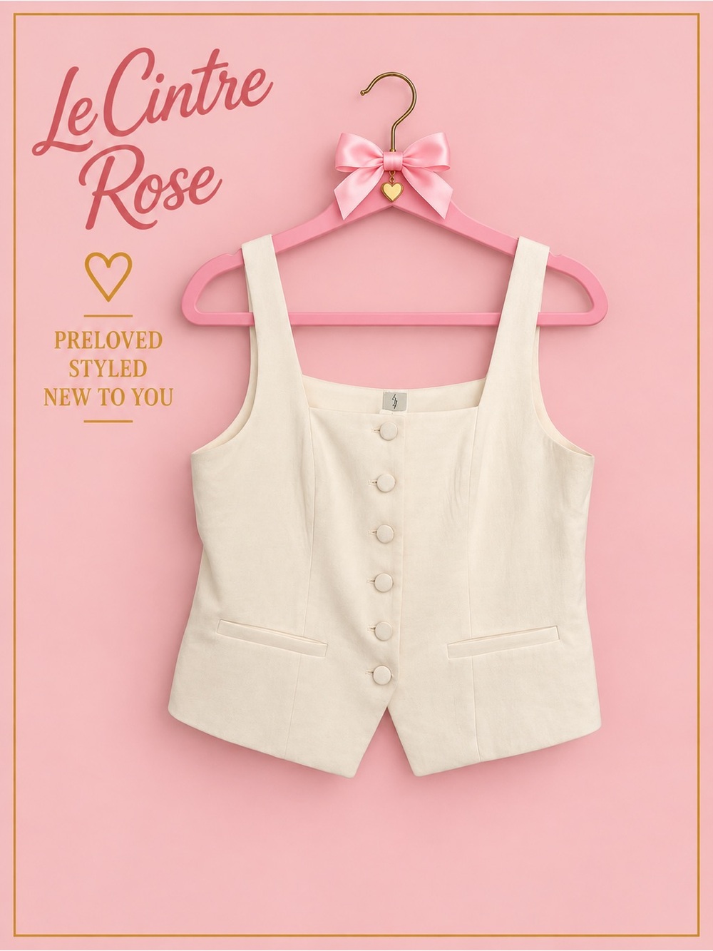 Joie Cream Button-Front Vest